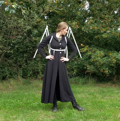 Closed view of moving wings for cosplay wing set by chimera wings.